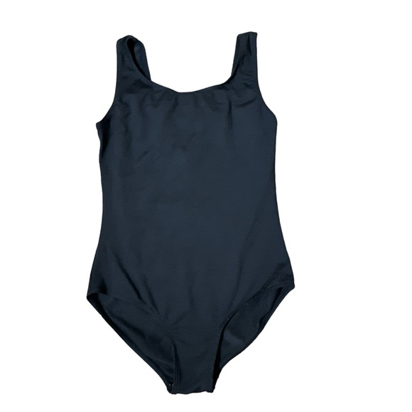Bloch Girls M 8/10 Black Full Coverage Dance Leotard - Picture 1 of 4